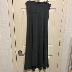 LuLaRoe Charcoal Maxi Skirt with Fold-Over Waist